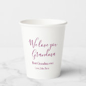 Beste Großeltern Foto-Geschenke Klassiker Pappbecher (Rückseite)