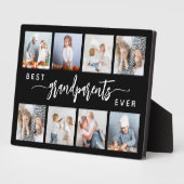 Beste Großeltern je 8 Foto Collage Schwarz Fotoplatte (Seite)