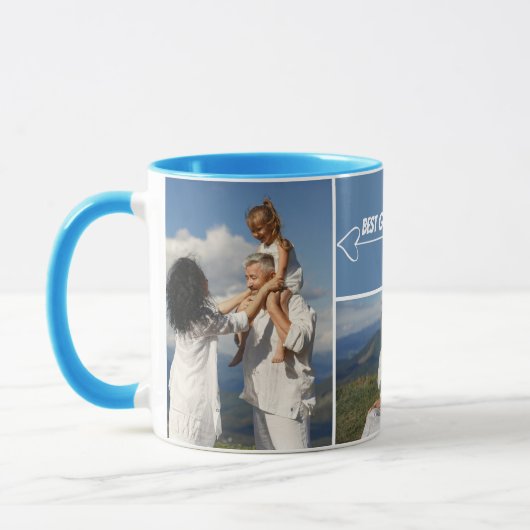 Beste Großeltern je Foto Collage Tasse (Links)