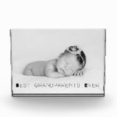 Beste Großeltern je Personalisiertes Foto Block (Vorderseite)