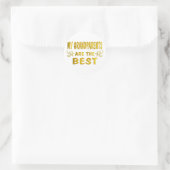 Beste Großeltern Runder Aufkleber (Tasche)