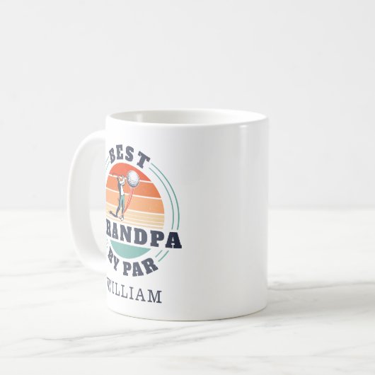 Beste Großeltern Tag Retro Personalisiert Kaffeetasse (Vorderseite Links)