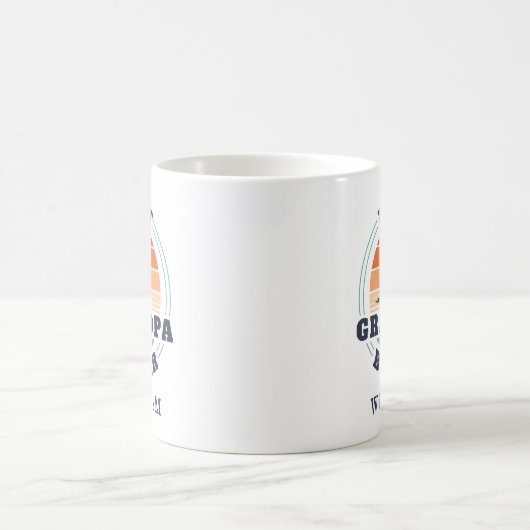 Beste Großeltern Tag Retro Personalisiert Kaffeetasse (Mittel)