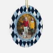 Beste Großeltern von Par Blue Golf Raute 2 Foto Keramik Ornament (Rechts)