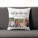 Beste Großkinder FotoCollage Kissen<br><div class="desc">Feiern Sie Ihren Großvater mit dem besten Grandpa-Großkinder-Foto Collage-Wurfkissen. Dieser personalisierte Sake besticht durch eine wunderschön arrangierte Collage aus hochgeehrten Fotos, in der besondere Momente mit seinen Enkeln gefangen gehalten werden. Es ist aus hochwertigen Materialien gefertigt und verleiht jedem Raum eine stilvolle und gefühlvolle Touch, die sich perfekt für die...</div>