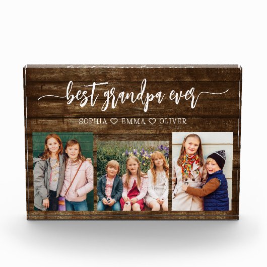 Beste Großkinder Holzfotomaterial Fotoblock (Vorderseite)