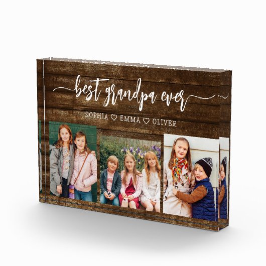 Beste Großkinder Holzfotomaterial Fotoblock (Rechts)