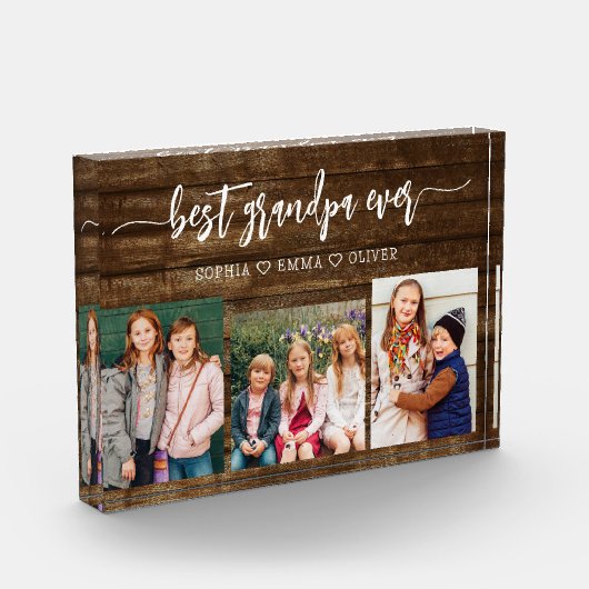 Beste Großkinder Holzfotomaterial Fotoblock (Links)