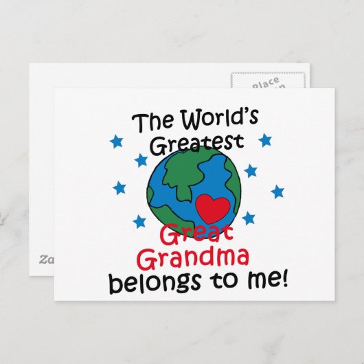 Beste Großmutter gehört mir Postkarte (Vorne/Hinten)