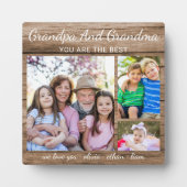 Beste Großmutter & Großkinder 3 Foto Holz Fotoplatte (Vorderseite)