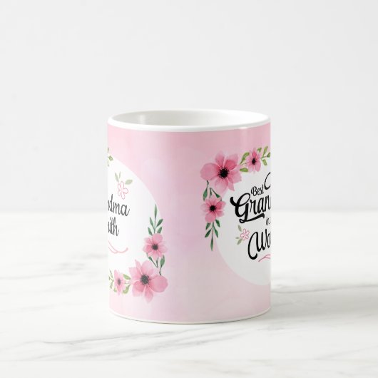 Beste Großmutter in der WeltBlumen-Tasse Kaffeetasse (Mittel)