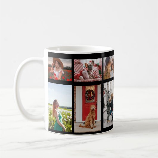 Beste Großmutter je 6 Foto Collage Weißes Skript Kaffeetasse (Links)