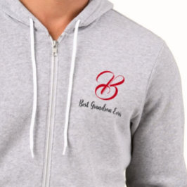 Beste Großmutter je (Anfangsbuchstabe) Mit Monogra Hoodie