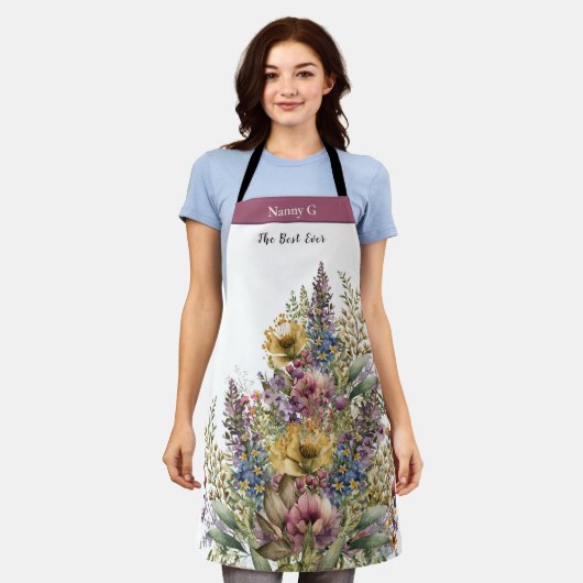 Beste Großmutter je Blume Angel Schürze (Getragen)