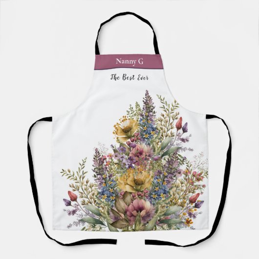 Beste Großmutter je Blume Angel Schürze (Vorderseite)