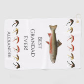 Beste Großmutter je! Fisch Fischerei Fischer Fisch Golfhandtuch (Horizontal)