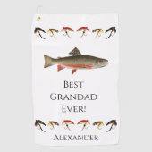 Beste Großmutter je! Fisch Fischerei Fischer Fisch Golfhandtuch (Vorderseite)