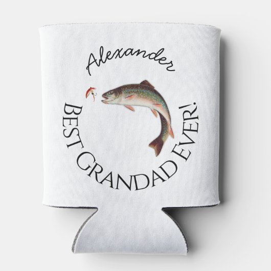 Beste Großmutter je! Fischfang Dosenkühler (Rückseite)