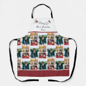 Beste Großmutter je Foto Collage Weißes Skript Schürze (Vorderseite)