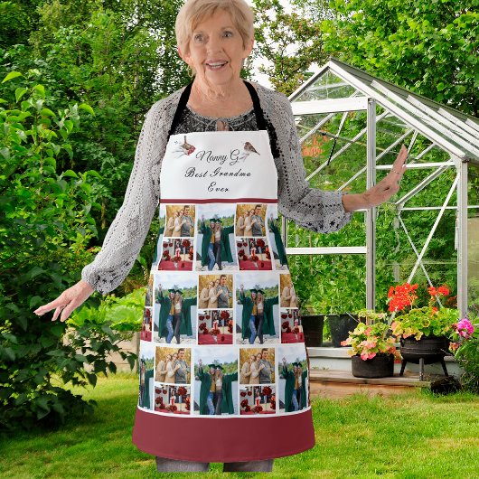 Beste Großmutter je Foto Collage Weißes Skript Schürze