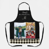 Beste Großmutter je Fotomaterial Schwarz-weiß Schürze (Vorderseite)