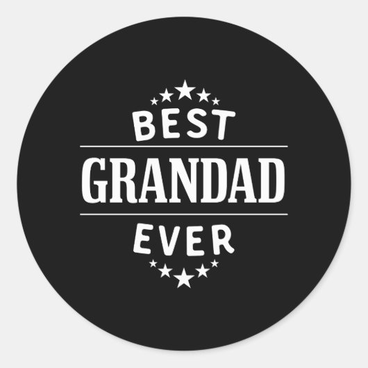 Beste Großmutter je für Englisch Großvater Runder Aufkleber (Vorderseite)