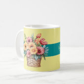 Beste Großmutter je Gerberer-Blume gelb Kaffeetasse (Vorderseite Links)