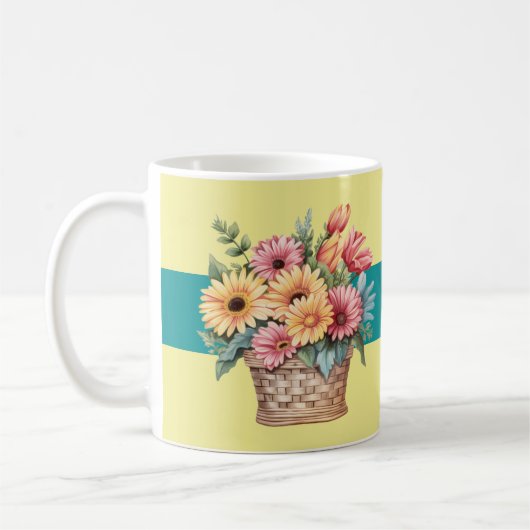 Beste Großmutter je Gerberer-Blume gelb Kaffeetasse (Links)
