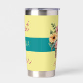 Beste Großmutter je Gerberer-Blume gelb Thermobecher (Links)