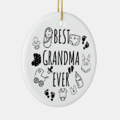 Beste Großmutter je Keramik Ornament (Rechts)