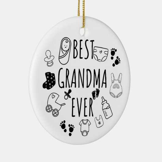 Beste Großmutter je Keramik Ornament (Rechts)