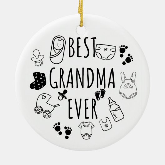 Beste Großmutter je Keramik Ornament (Hinten)