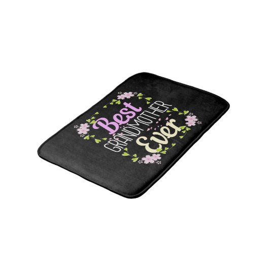 Beste Großmutter je - Rosa Blüte Badematte (Schrägansicht)