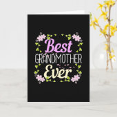 Beste Großmutter je - Rosa Blüte Karte (Gelbe Blume)