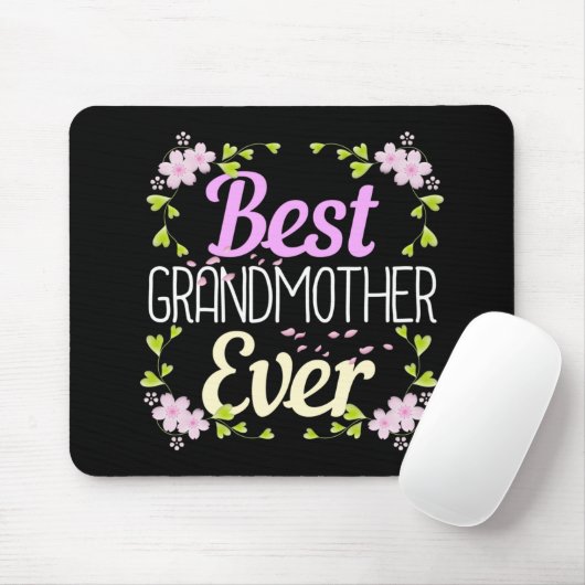 Beste Großmutter je - Rosa Blüte Mousepad (Mit Mouse)