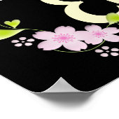 Beste Großmutter je - Rosa Blüte Poster (Ecke)