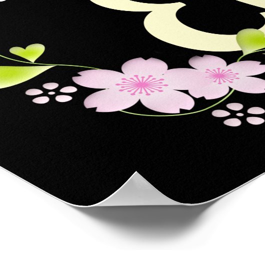 Beste Großmutter je - Rosa Blüte Poster (Ecke)