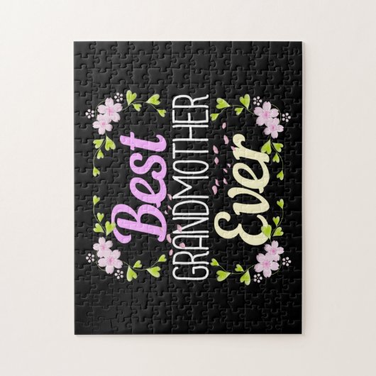 Beste Großmutter je - Rosa Blüte Puzzle (Vertikal)