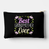 Beste Großmutter je - Rosa Blüte Zubehörtasche (Rückseite)