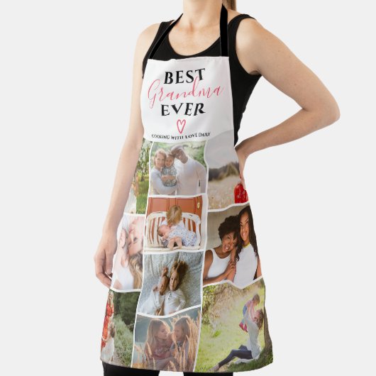 Beste Großmutter je Skript 10 Foto Collage Grid Schürze (InSitu)