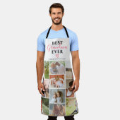 Beste Großmutter je Skript 10 Foto Collage Grid Schürze (Getragen)