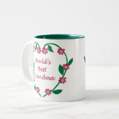 Beste Großmutter-Tasse der Welt Zweifarbige Tasse (Vorderseite Links)