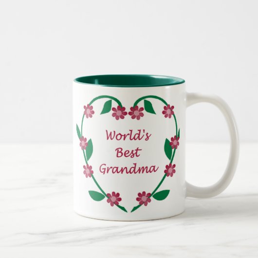 Beste Großmutter-Tasse der Welt Zweifarbige Tasse (Rechts)