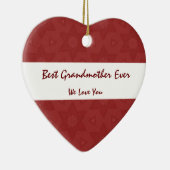 Beste Großmutter-überhaupt Liebe Sie rote Keramik Ornament (Rechts)