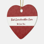 Beste Großmutter-überhaupt Liebe Sie rote Keramik Ornament (Links)