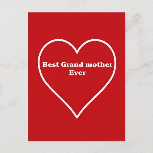 Beste Großmutter überhaupt  Postkarte (Vorderseite)
