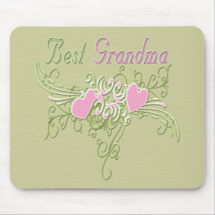 Beste Großmutter-wirbelnde Herzen Mousepad