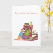 Beste Großmutterkarte aller Zeiten mit niedlichem Karte (Gelbe Blume)