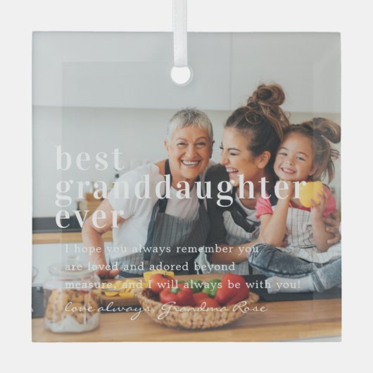 Beste Großtochter je | Angebot und Foto Ornament Aus Glas (Vorderseite)