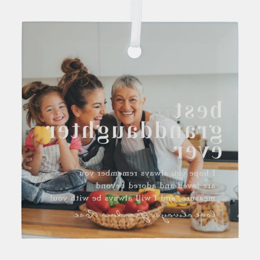 Beste Großtochter je | Angebot und Foto Ornament Aus Glas (Rückseite)